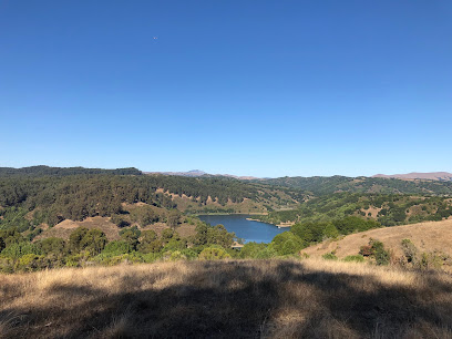 Scenic hillside landscape with blue reservoir and rolling hills in Tri-Valley area